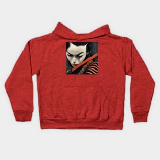 Female Samurai Kids Hoodie